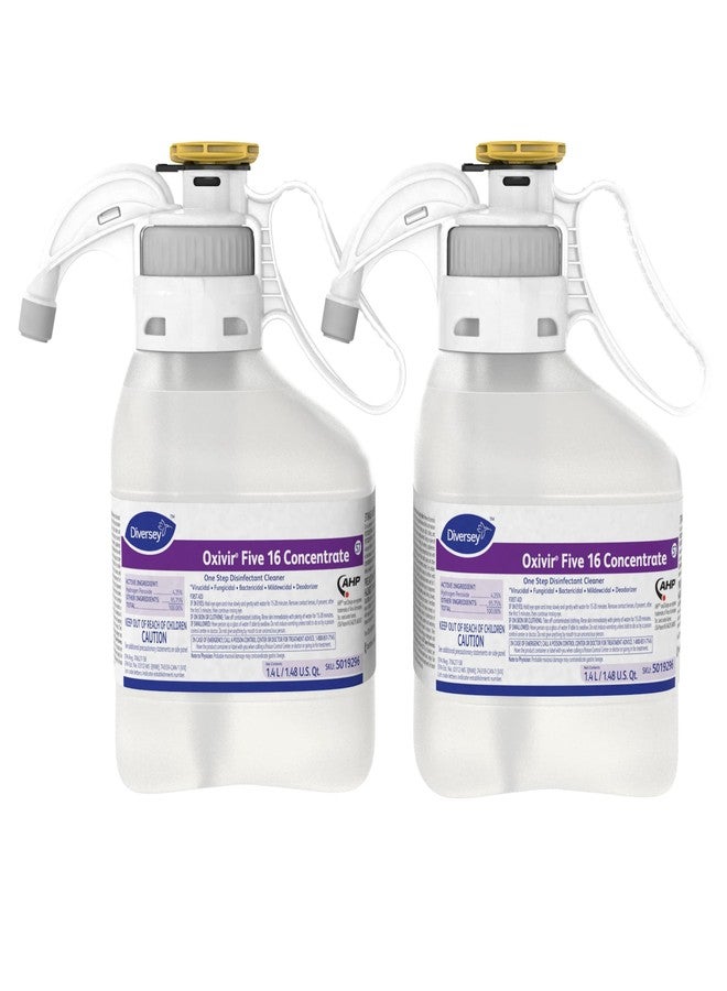 Oxivir Diversey 5019296 Five 16 One-Step Hospital Strength Disinfectant Liquid Cleaner, Accelerated Hydrogen Peroxide, SmartDose Concentrate, 1.4-Liter (Pack of 2) - Image 1